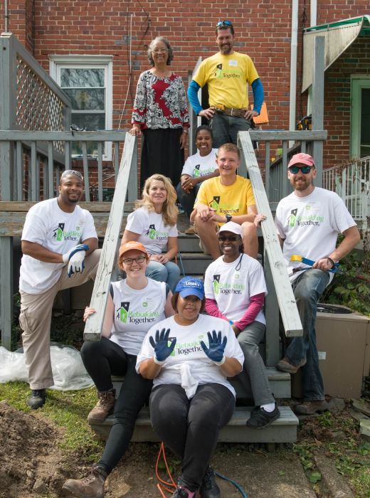 Rebuilding Together Saratoga County volunteers with client